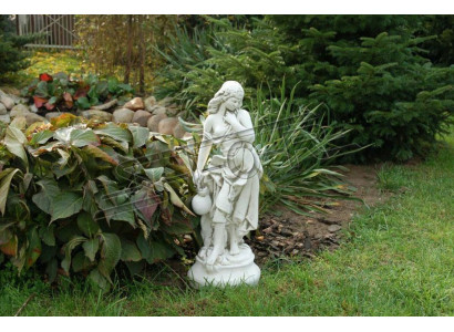 Gartenfigur "Frau Fontaine" 66cm Teichfigur Menschen Steinguss