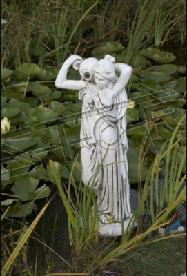 Gartenfigur "Frau Fontaine" 76cm Teichfigur Menschen Steinguss