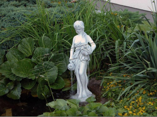 Gartenfigur "Frau Fontaine" 78cm Teichfigur Menschen Steinguss