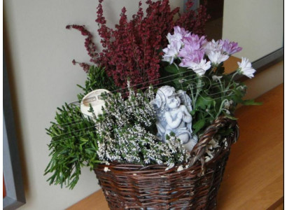 Grabengel Klassisch Kreuz Grab Deko Grabschmuck Dekoration Stein Statue