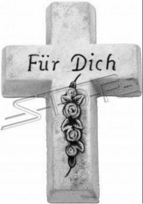 Grabengel Kreuz Grab Deko Klassisch Grabschmuck Stein Dekoration Statue