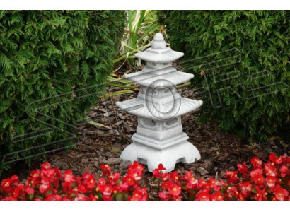 Japanischer Garten Lampen Dekoration Beleuchtung Weiß Natur Vogel Tränke