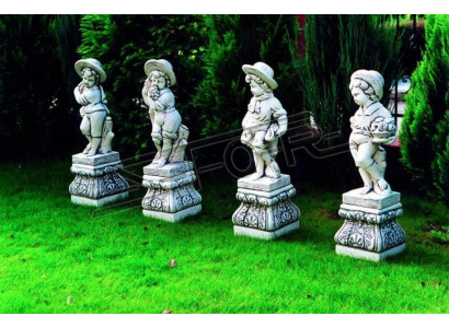 Junge 70cm Figur Statue Figuren Skulptur Statuen Garten Weiß Dekoration