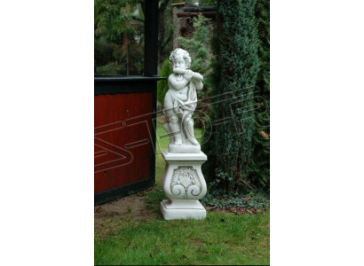 Junge 70cm Figur Statue Figuren Skulptur Weiß Statuen Garten Dekoration