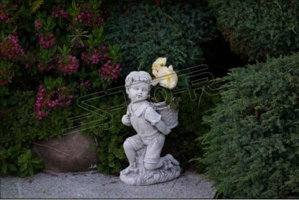 Junge Bub 40cm Figur Statue Figuren Skulptur Statuen Garten