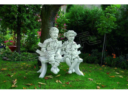 Junge Bub Sitzende Figur Statue Figuren Skulptur Statuen Garten