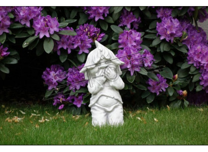 Junge Sitzende Dekorative Figur Statue Figuren Skulptur Statuen Garten