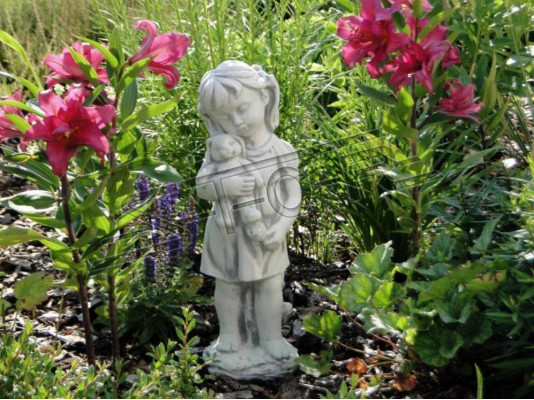 Kind 44cm Skulptur Design Figur Statue Garten Figuren Statuen