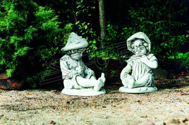 Kind 71cm Skulptur Design Figur Statue Garten Figuren Statuen