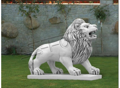 Löwe Dekorative Gartenfigur Terrassen Garten Figuren Skulptur Skulpturen