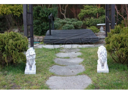 Löwe Gartenfigur Terrassen Garten Dekor Skulptur Figuren Skulpturen Statuen