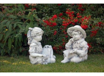 Mädchen Sitzende Figur Statue Dekorative Figuren Skulptur Statuen Garten