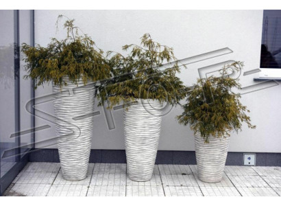 Natur Blumenkübel Pflanz Kübel Dekoration Garten Vasen Blumentöpfe Figur