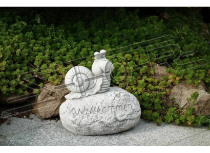 Schild Welcome Schnecke Willkommens Schilder Garten Figur