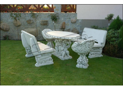 Stühle Stuhl Sessel Garten Möbel Thron Stein Figur Statue Antik Stil