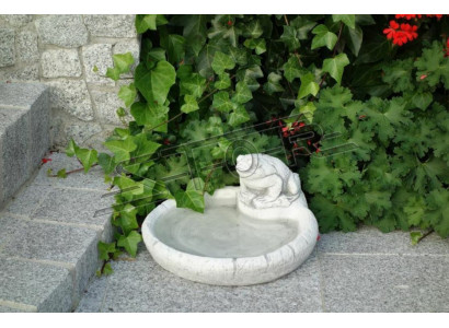 Vogel Tränke Skulptur Design Figur Statue Dekor Garten Figuren Statuen