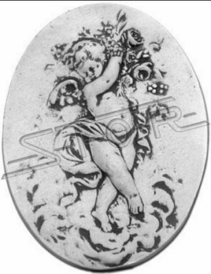 Wandrelief Steinplatte Bild Kind Stein Gemälde Engel Relief Bilder
