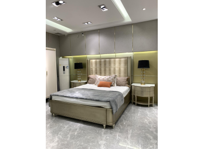 Bett Polster Design Luxus Doppel Betten Schlafzimmer Holz Crocco Stil Design Neu