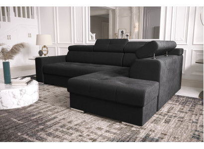 Ecksofa L Form Couch Polsterung Wohnzimmer Couchen Sofas Modern Schwarz Design