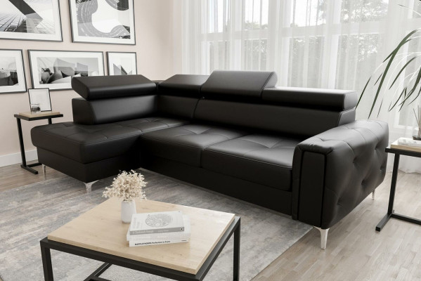 Ledersofa L-Form Couch Wohnzimmer Ecke Design Wohnlandschaft Couchen Sofas Neu