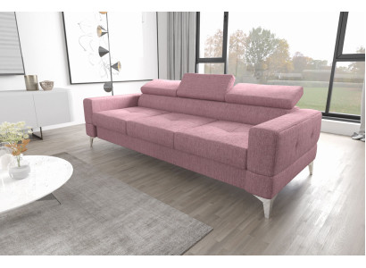 Dreisitzer Couch Polster Design Sofa Moderne 3er Sitz Zimmer Möbel Rosa Sofas