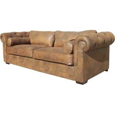 Chesterfield Sofagarnitur 3+2 Couch Polster Set Sofas Couchen Neu Sofa Leder