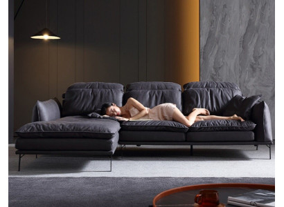 Ledersofa Ecksofa Sofa Couch Polster Eck Garnitur Designer Möbel