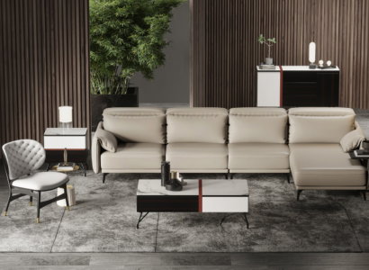 Designer Ledersofa Ecksofa Polster Eck Couch Sitz Eck L Form Garnitur Sofa Neu