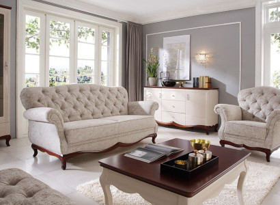 Sitzpolster Chesterfield Sofagarnitur Sofa Couch 2tlg. Sofas Couchen 3+1