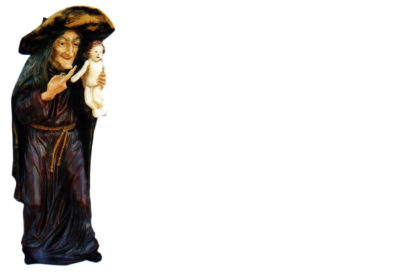 Design Baba Yaga HEXE Figur Statue Skulptur Figuren Skulpturen Dekoration Deko