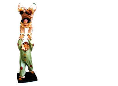 Design Clown-Akrobat Figur Statue Skulptur Figuren Skulpturen Dekoration 5020