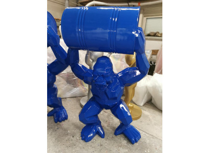 Statuen Dekoration Deko Gorilla Garten Neu Designer Figur Statue Moderne Figuren