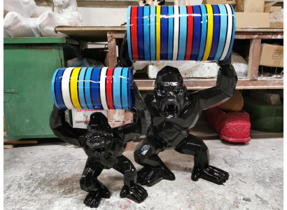 Designer Figur Statue Moderne Figuren Statuen Dekoration Deko Gorilla Garten Neu