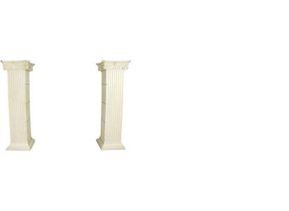 Regal Glas Vitrine Römische Säulen Regale Vitrinen XXL 210cm Säule Ägypten Neu