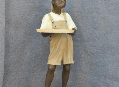 Ständer Ablage Karten Getränke Figur Figuren Statue Junge Gastronomie Skulptur