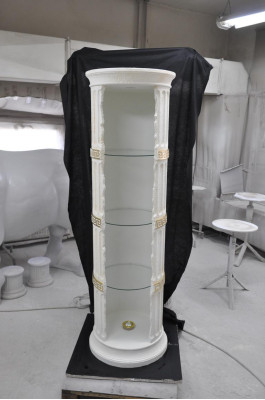 Vitrine Bar Eck Regal Glas Amphore Vase Bodenfase Säule Schrank Vitrinen Regale