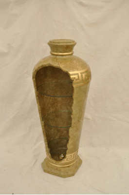 XXL Medusa Antik Stil Vitrine Bar Boden Vase Schrank Vintrinen Säule 127cm Neu