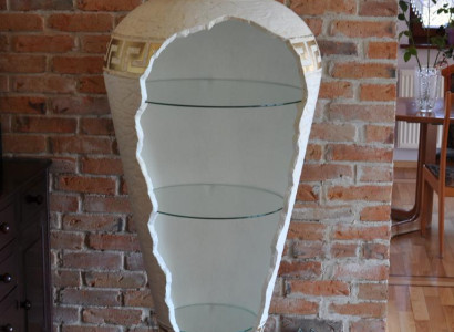 Vitrine Bar Eck Regal Glas Amphore Vase Bodenfase Schrank Vitrinen Schrank Lampe