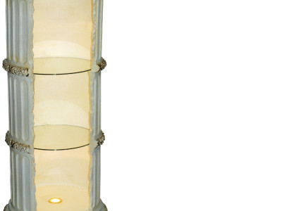 Vitrine Bar Regal Glas Amphore Vase Bodenfase Säule Schrank Vitrinen Regale 1858