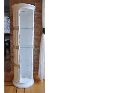 Design Vitrine Regal Glas Säule Bar Vitrinen Regale Schrank Wohnzimmer 1882 Neu