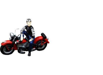 Design Motorradfahrer Figur Statue Skulptur Figuren Skulpturen Dekoration 5687