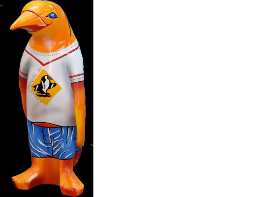 Design Luxus XXL 67cm Figur Skulptur Handarbeit Pinguin Tier Skulpturen Figuren