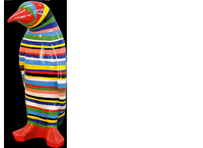 XXL Designer Figur Handarbeit Bemalt Figuren Skulptur Skulpturen Statue Pinguin