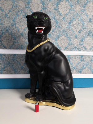 Design Puma Figur Statue Skulptur Figuren Skulpturen Dekoration Statuen Deko Neu