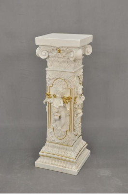 Design Säule Amoretten Skulpturen Figuren Dekoration Deko Ständer Blumen Sockel