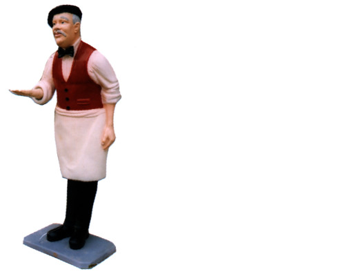 DESIGN GASTWIRT FIGUR STATUE SKULPTUR FIGUREN SKULPTUREN DEKORATION