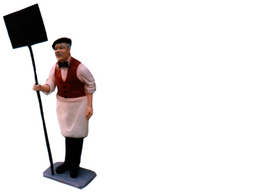 Schild Restaurant Figur Statue Skulptur Figuren Skulpturen Dekoration Deko 182cm