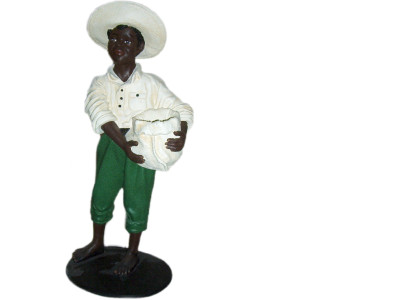 Design Junge mit Beutel Figur Statue Skulptur Figuren Skulpturen Dekoration 7088