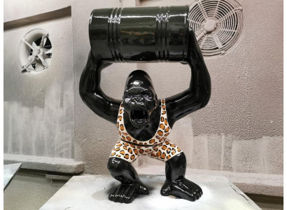 Designer Figur Statue Moderne Figuren Statuen Dekoration Deko Gorilla Garten Neu