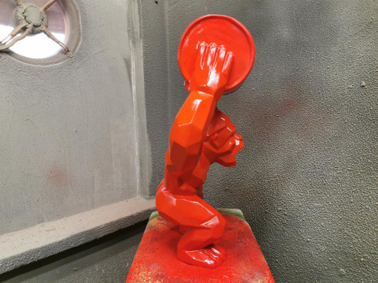 Designer Figur Statue Moderne Figuren Statuen Dekoration Deko Gorilla Garten Neu